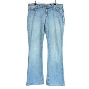 Blue 2 Jeans Women Sze 32 Light Blue Distress Stone Wash Bootcut Low Rise Denim